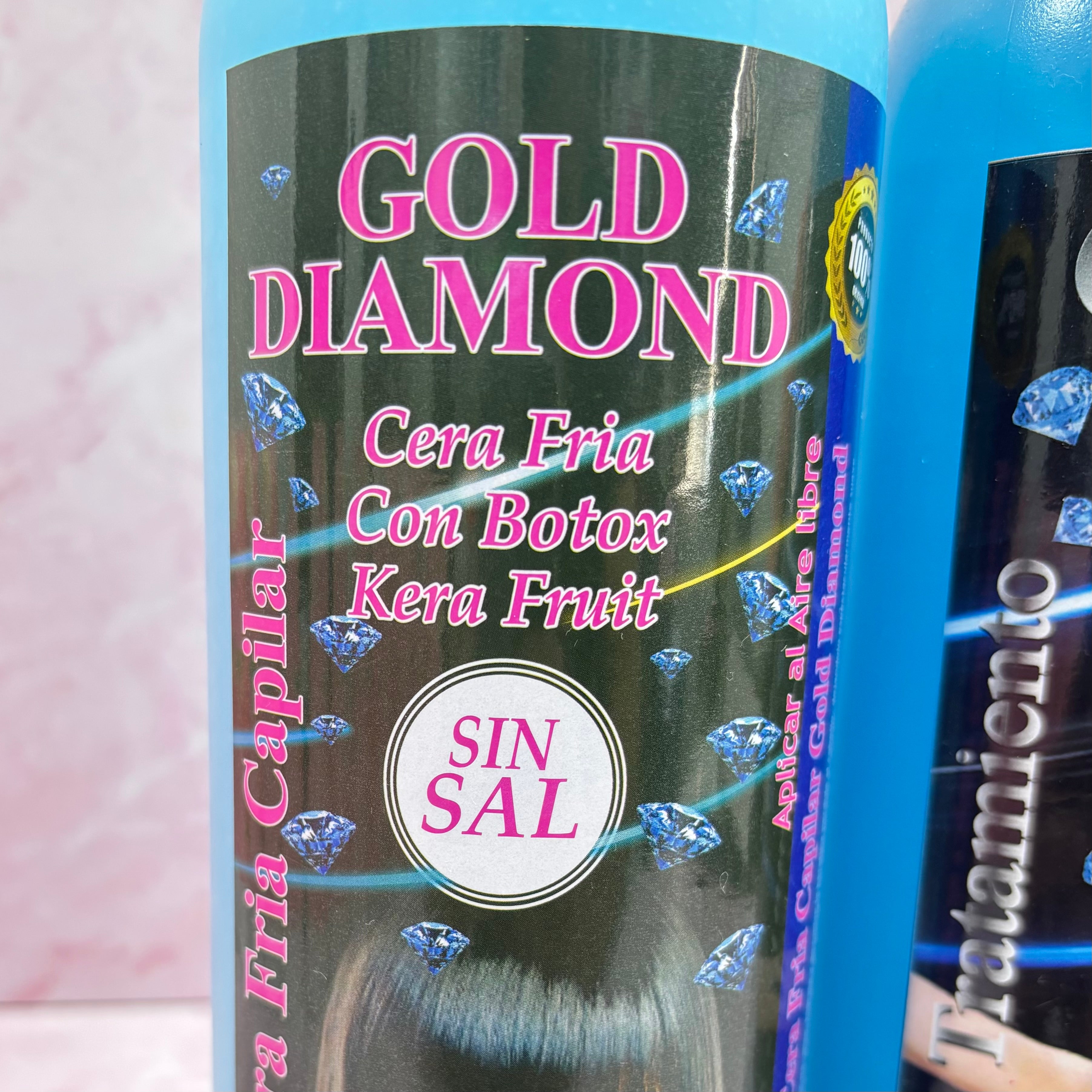 GOLD DIAMON - CERA FRÍA - CREMA ALISADORA X 1000 ml