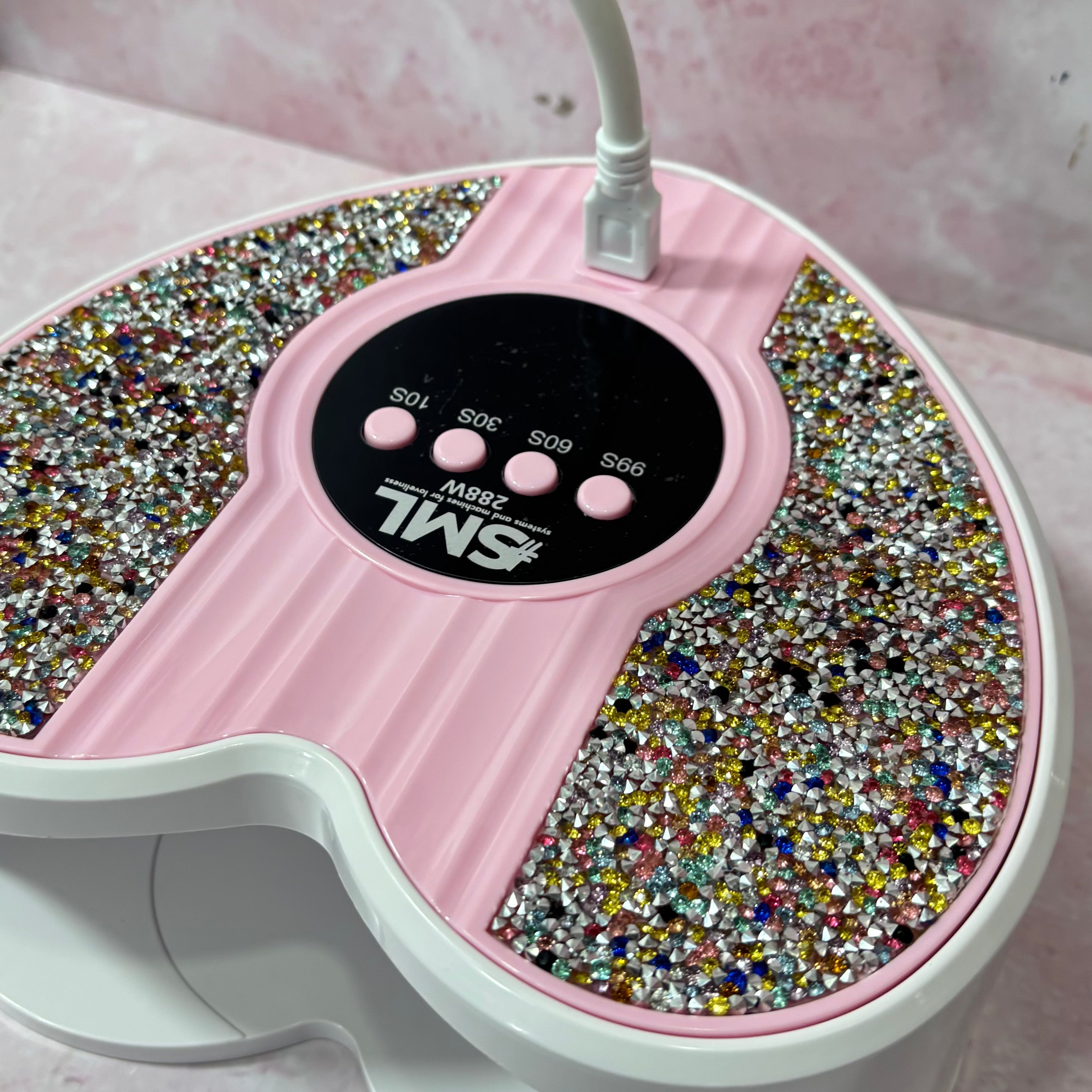 LÁMPARA 288w + PRES-ON ROSADA