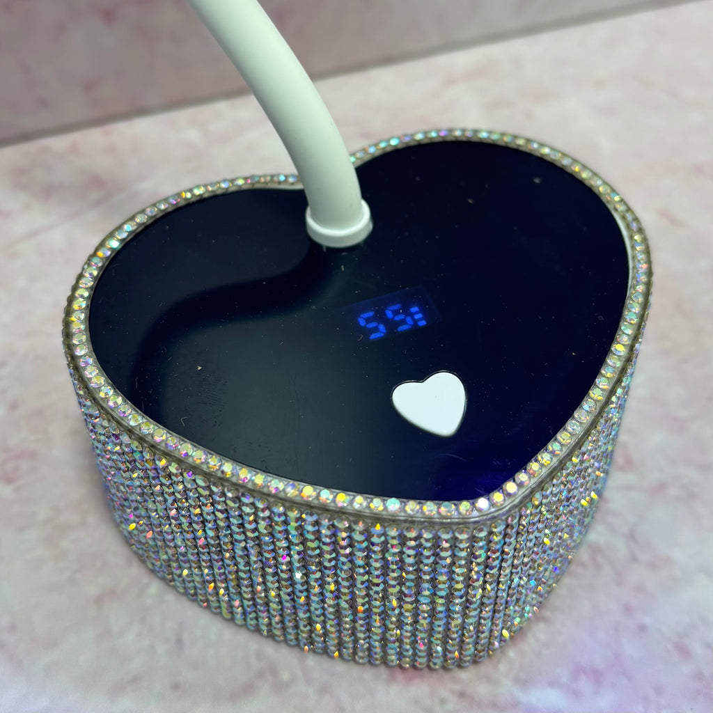 LÁMPARA PRES-ON INALÁMBRICA DIGITAL PIEDRAS PLATEADA