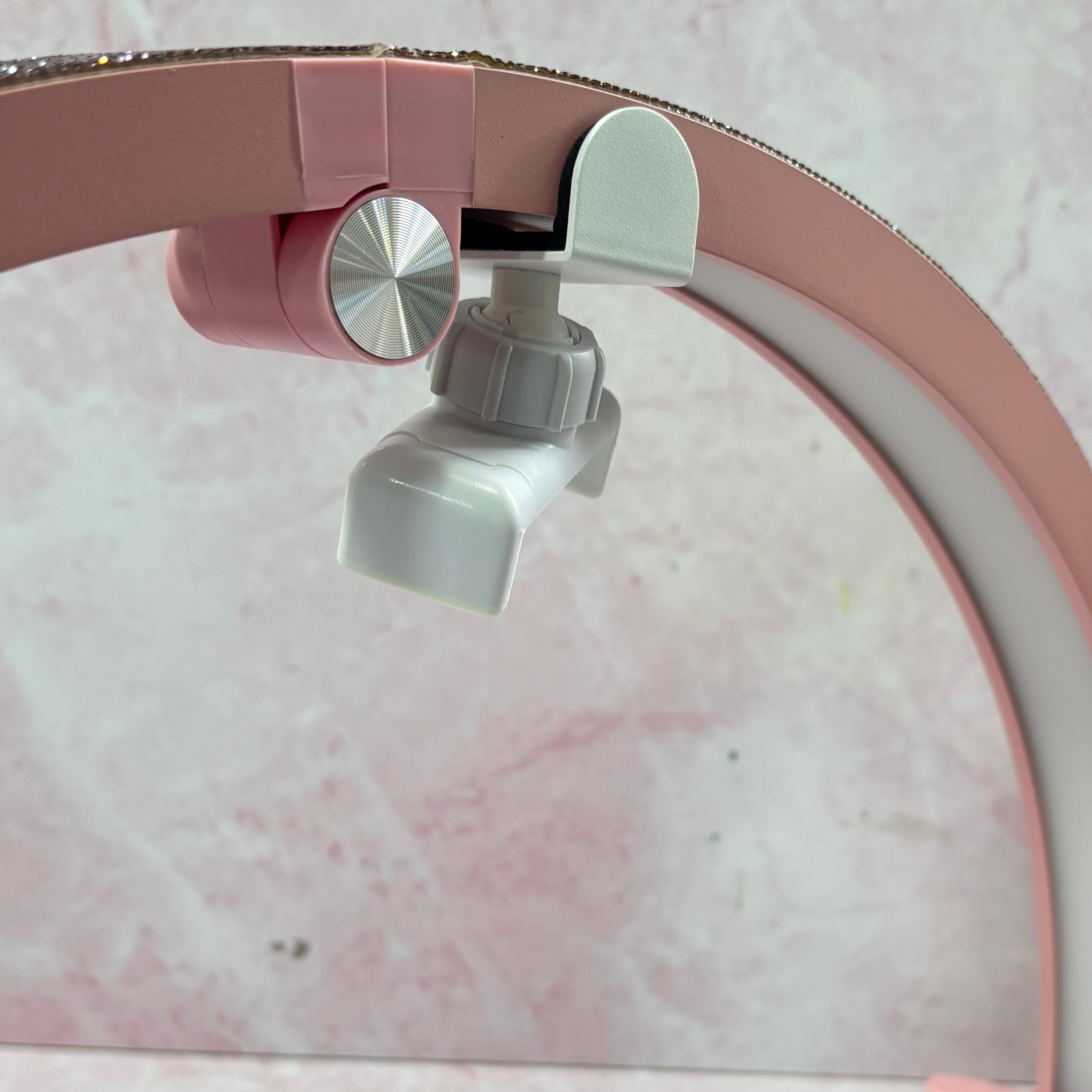 LÁMPARA LUNA MESA ROSADA GLITTER