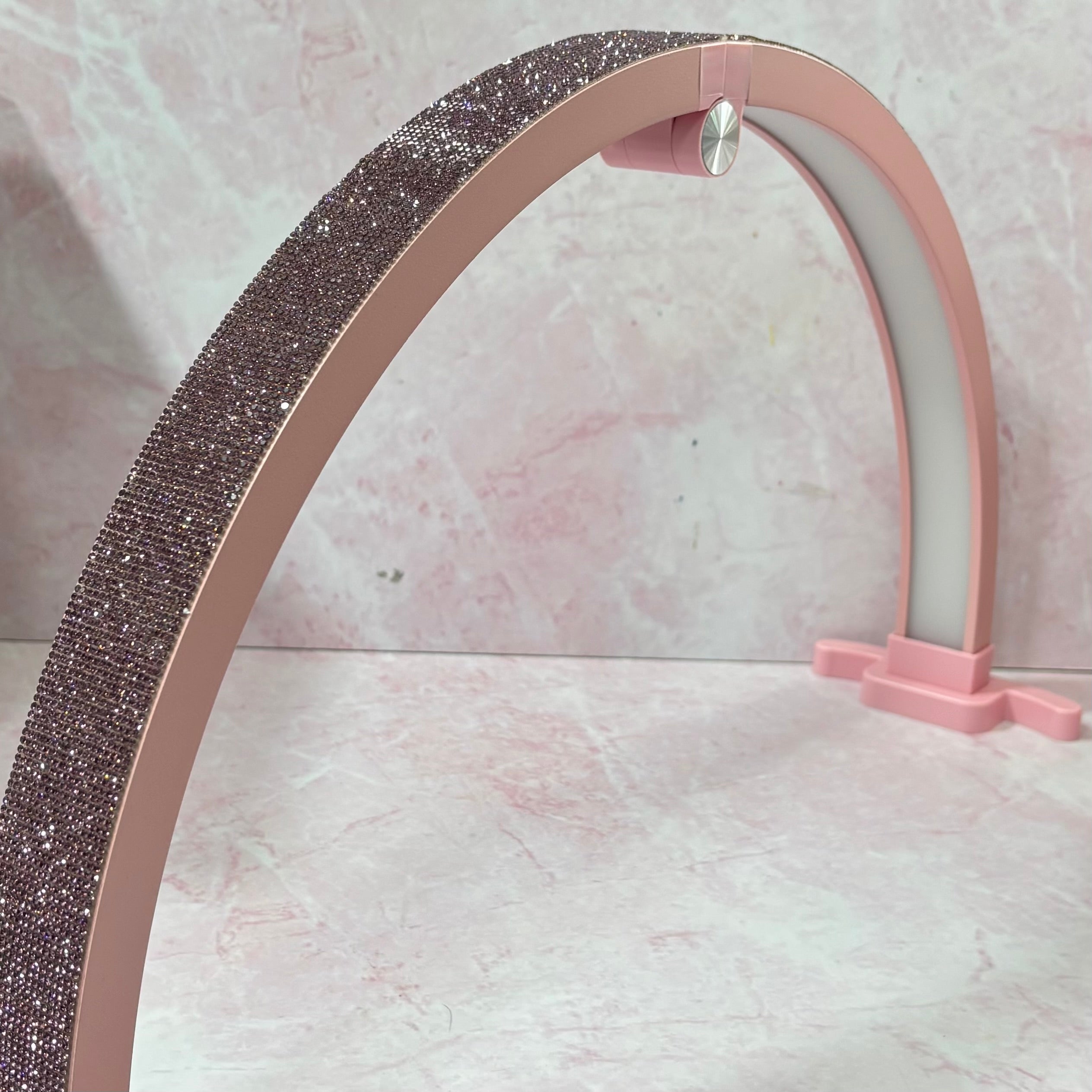 LÁMPARA LUNA MESA ROSADA GLITTER