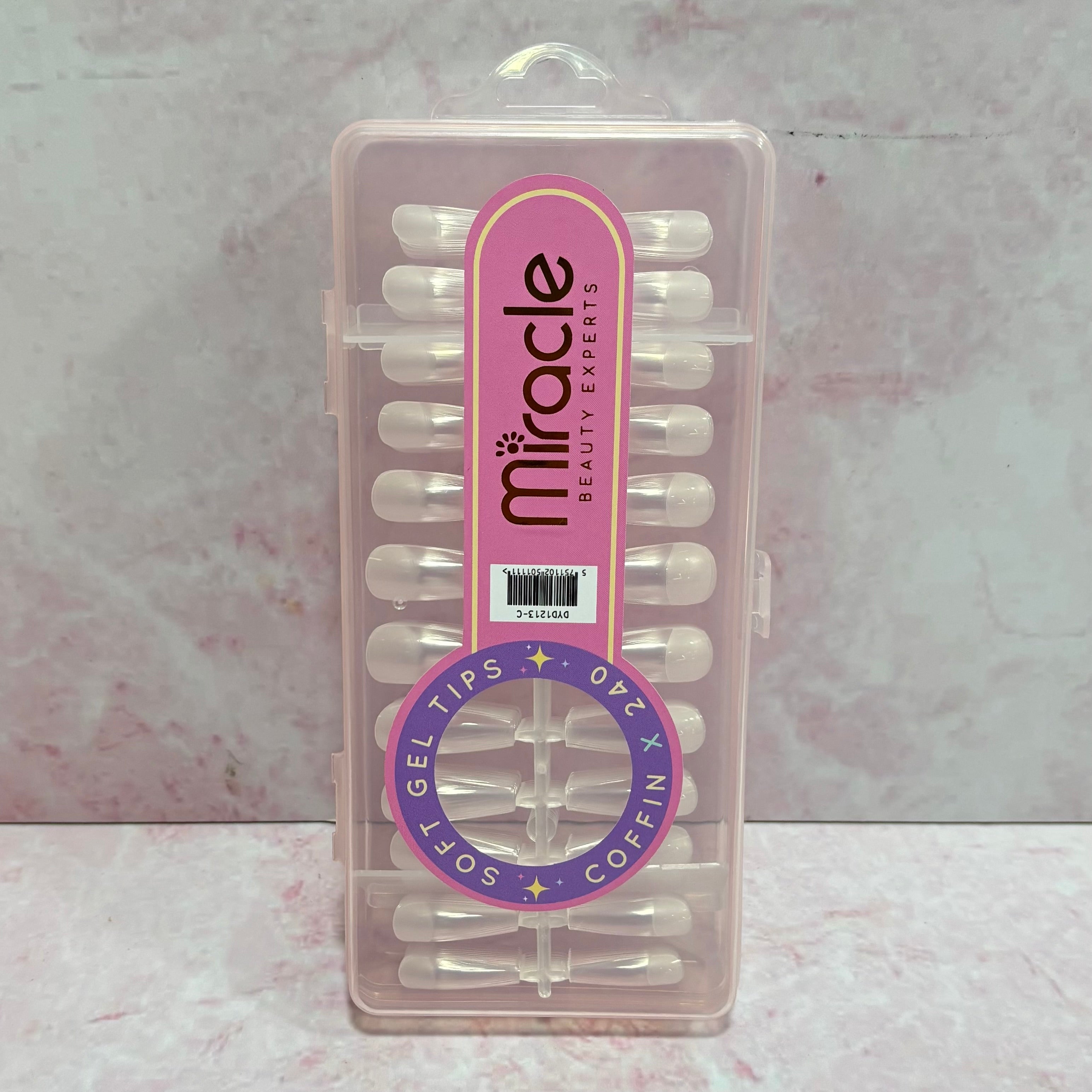 MIRACLE UÑAS PRES-ON COFFIN X 240
