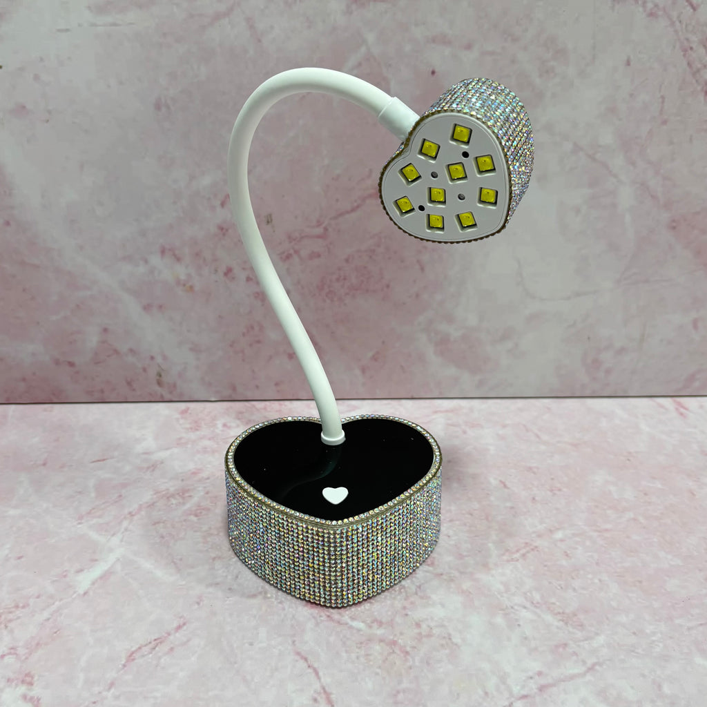 LÁMPARA PRES-ON INALÁMBRICA DIGITAL PIEDRAS PLATEADA