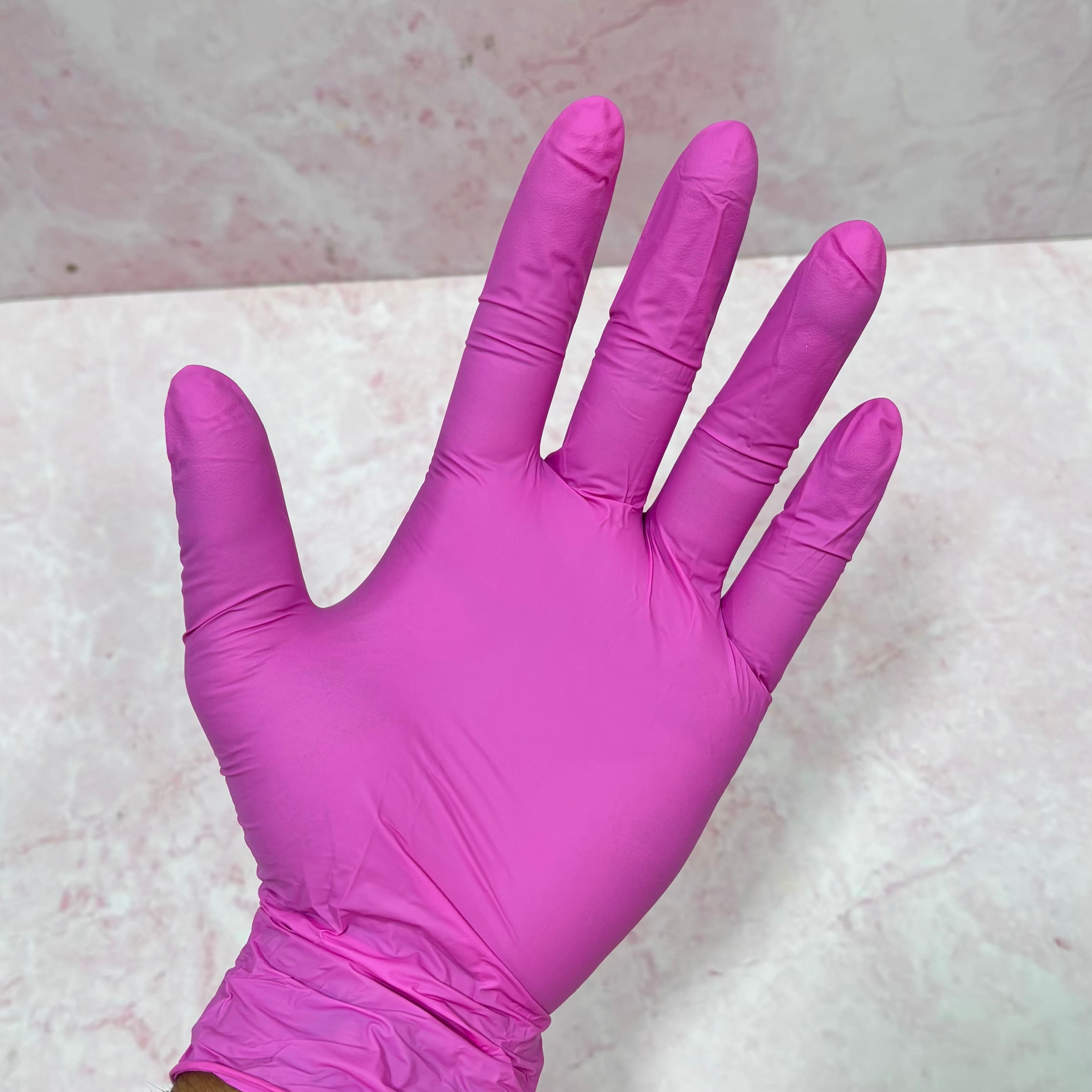 GUANTES NITRILO ROSADO
