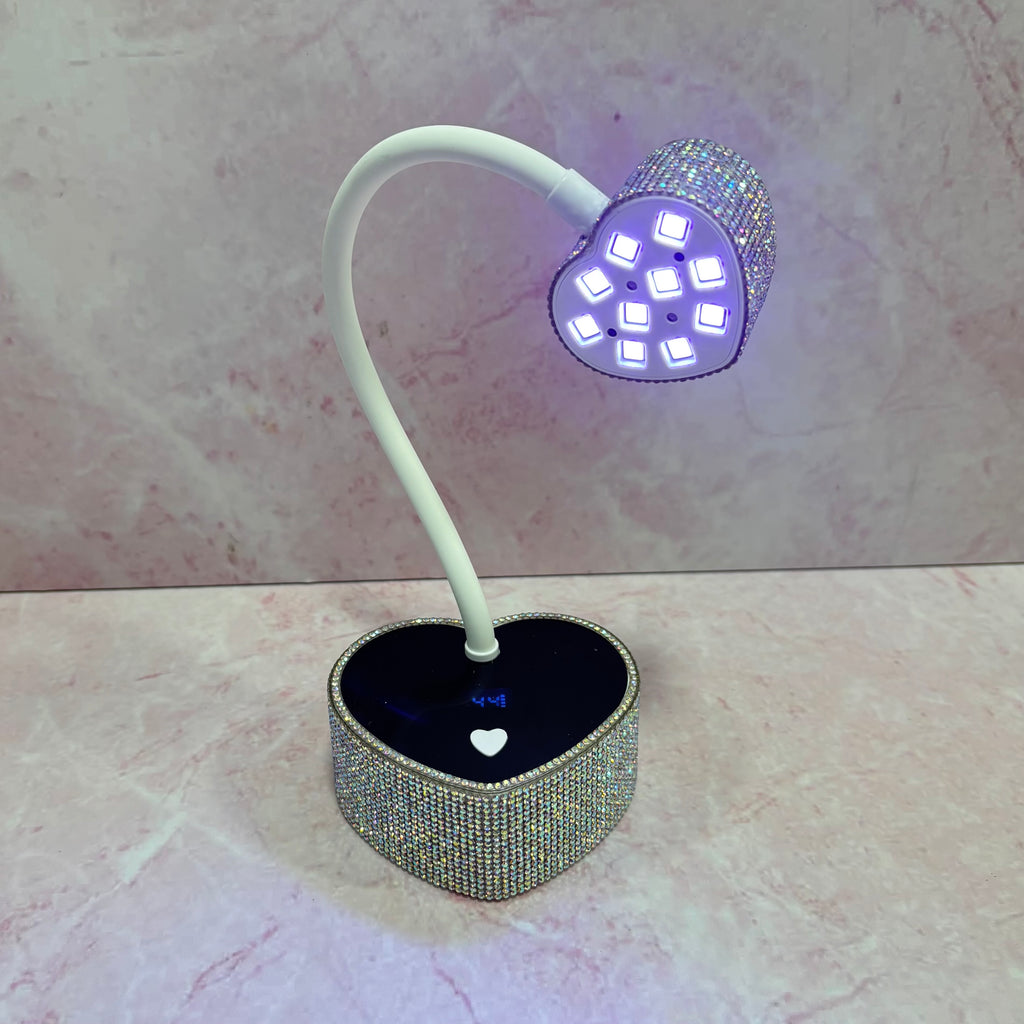 LÁMPARA PRES-ON INALÁMBRICA DIGITAL PIEDRAS PLATEADA