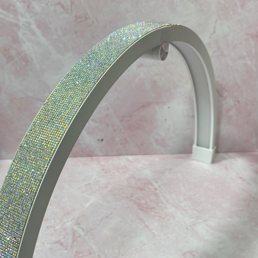 LÁMPARA LUNA MESA GLITTER PLATA