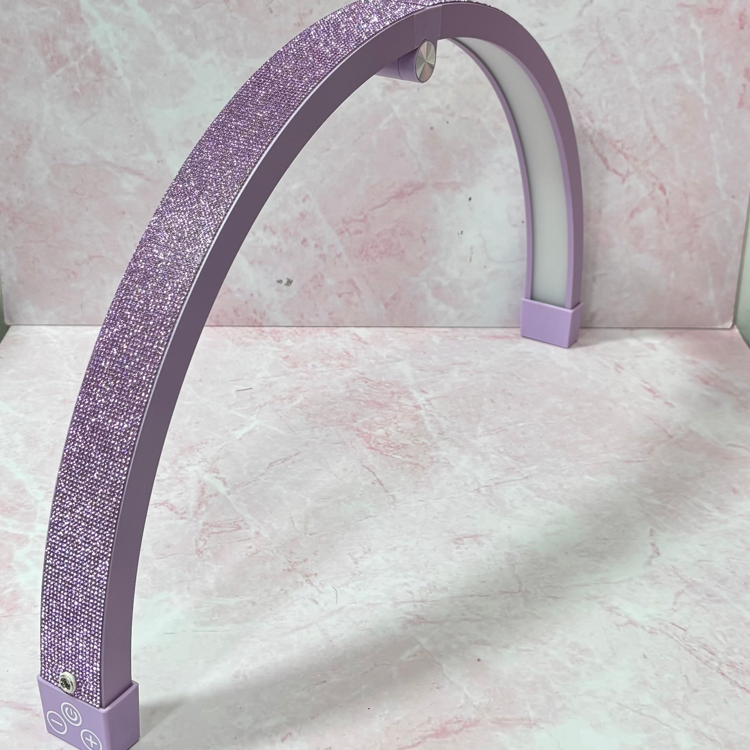 LÁMPARA LUNA MESA MORADA GLITTER