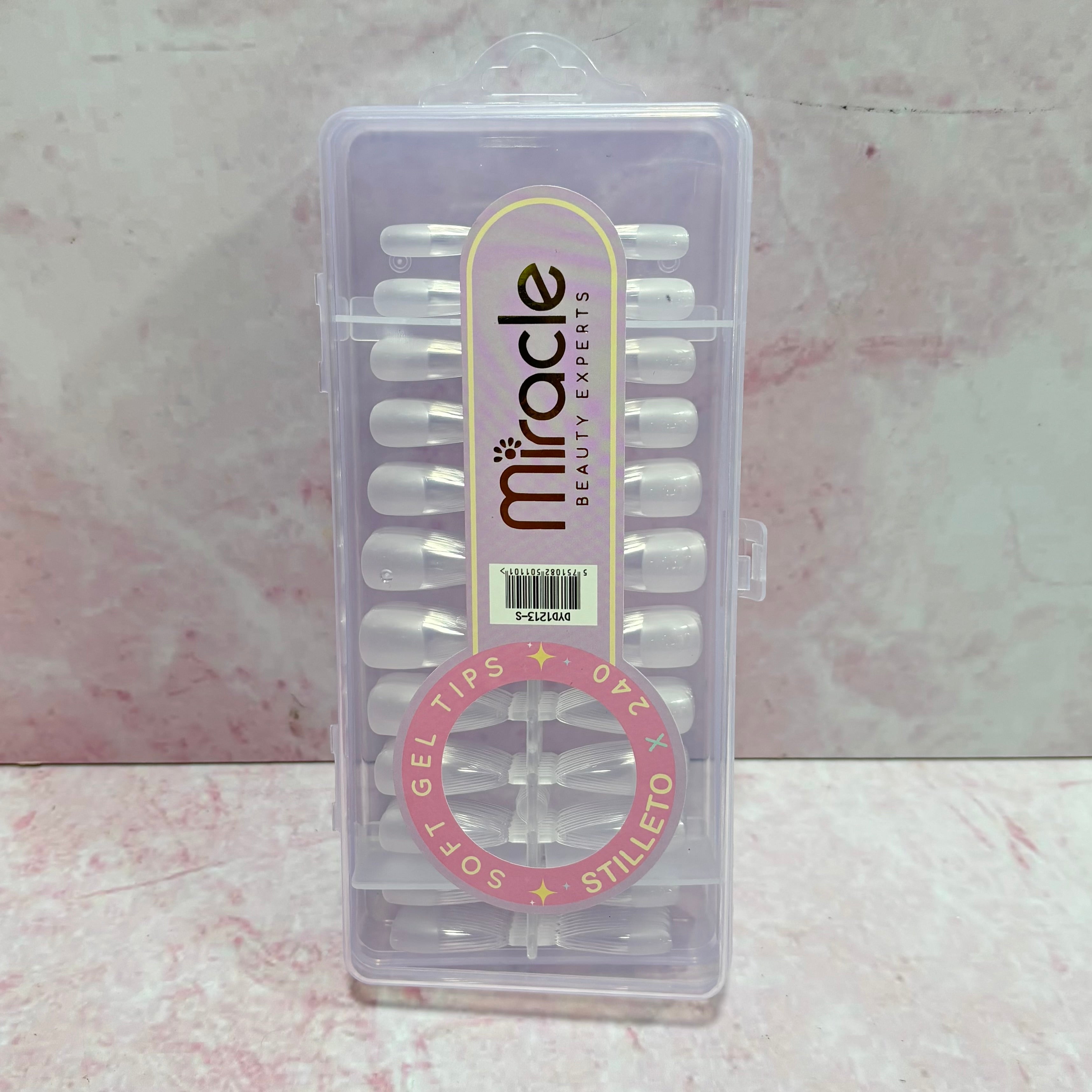 MIRACLE UÑAS PRES-ON STILETO X 240