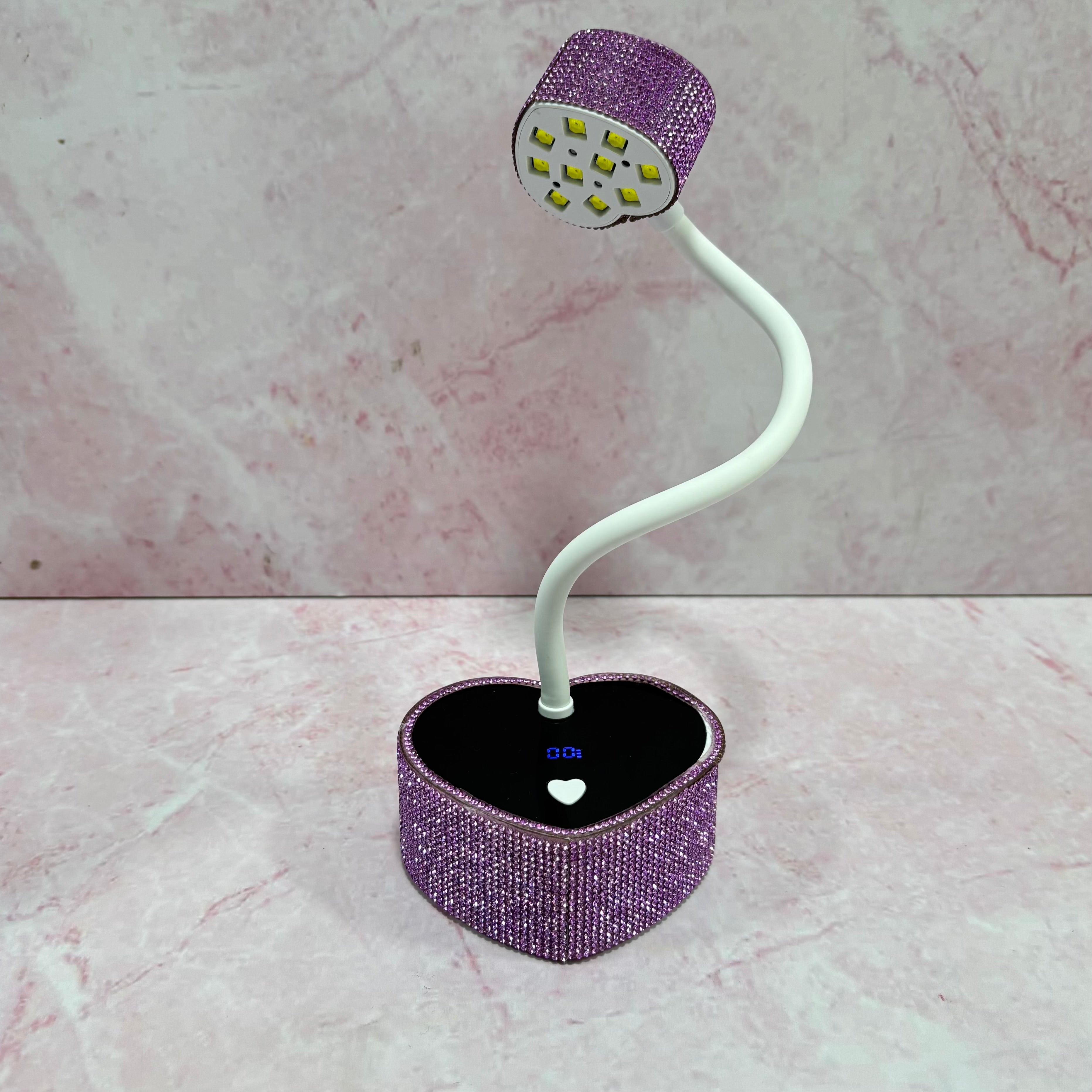 LÁMPARA PRES-ON INALÁMBRICA PIEDRAS MORADA