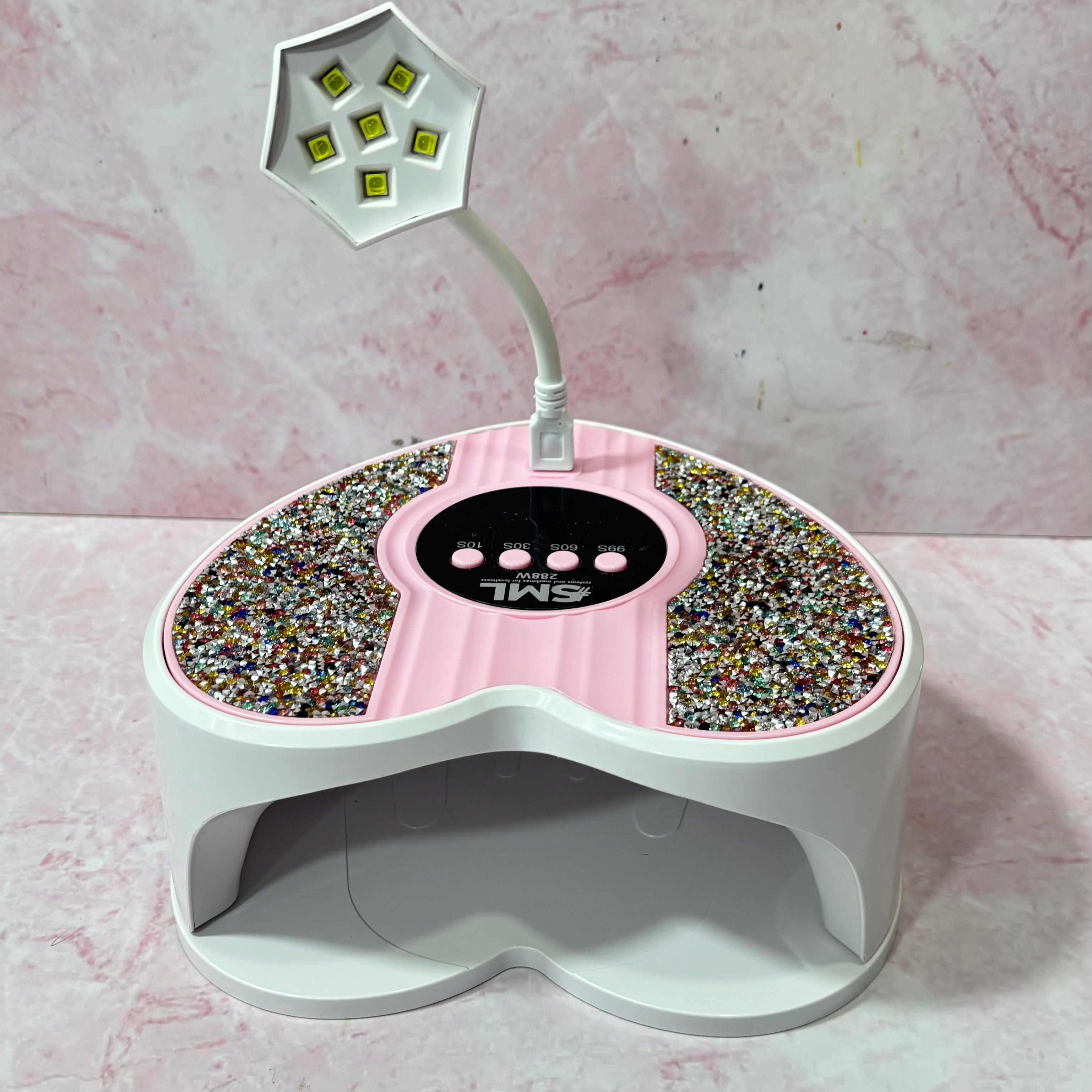 LÁMPARA 288w + PRES-ON ROSADA