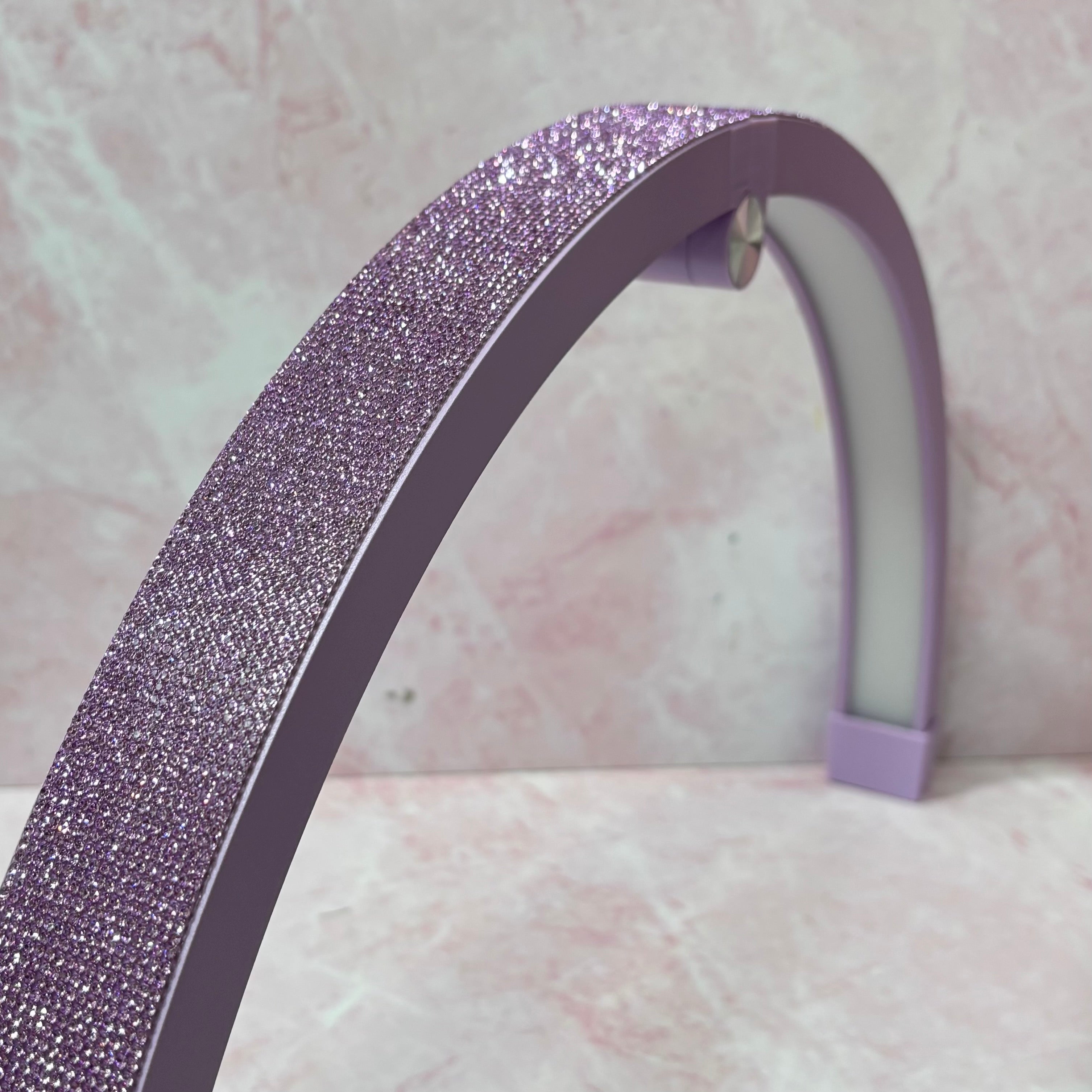 LÁMPARA LUNA MESA MORADA GLITTER