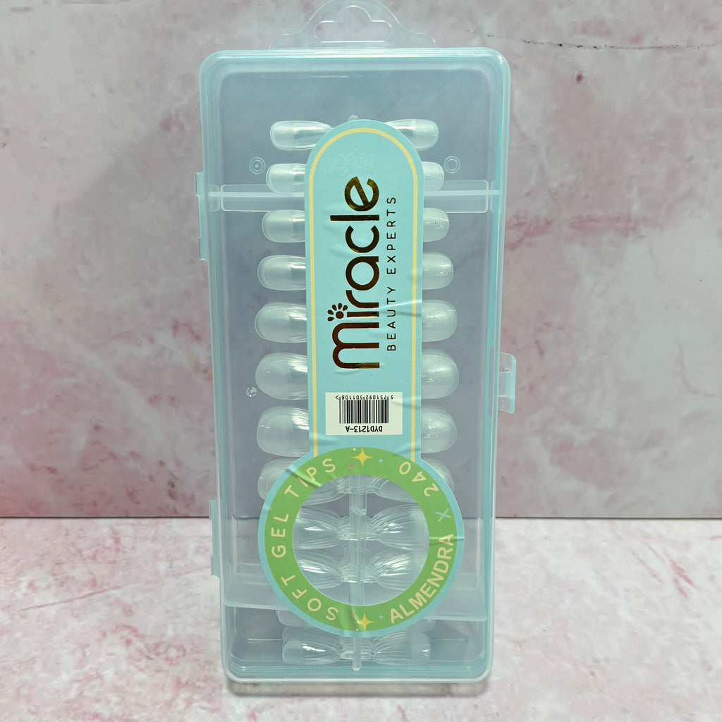 MIRACLE UÑAS PRES-ON ALMENDRA X 240