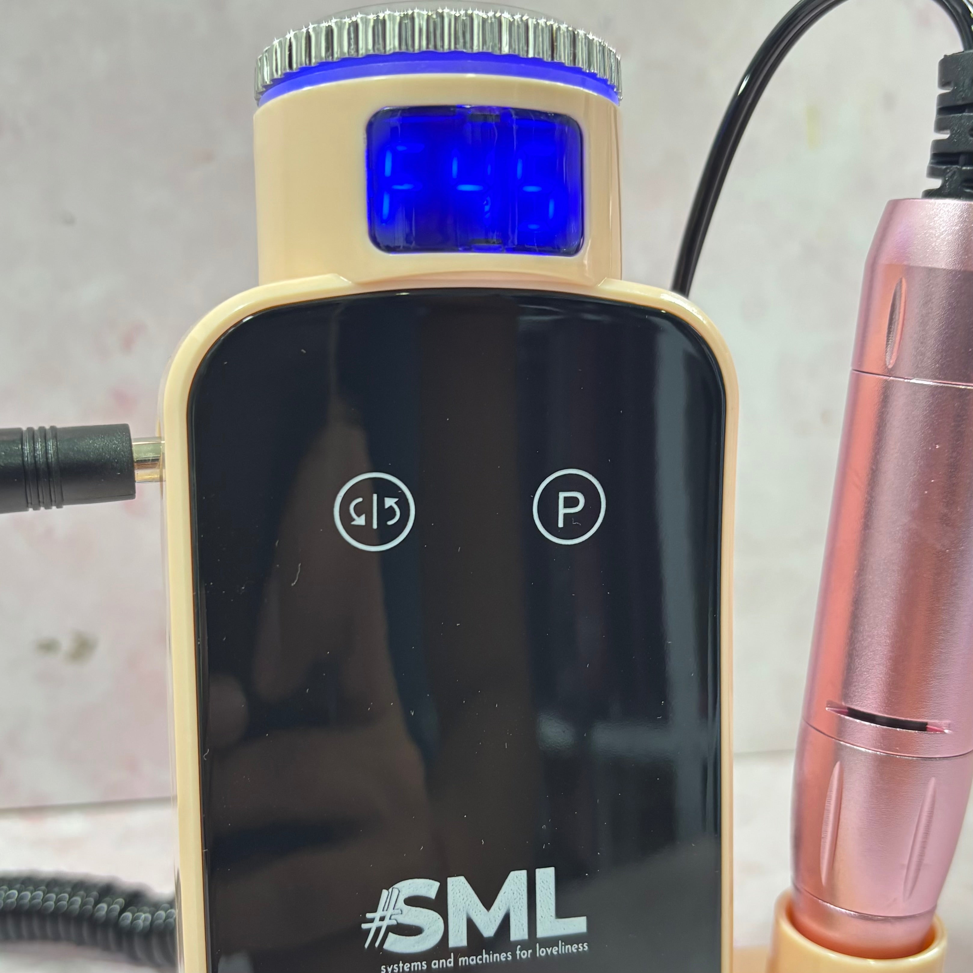 PULIDOR DE UÑAS 45.000 RPM ROSADO CON BASE DE CARGA