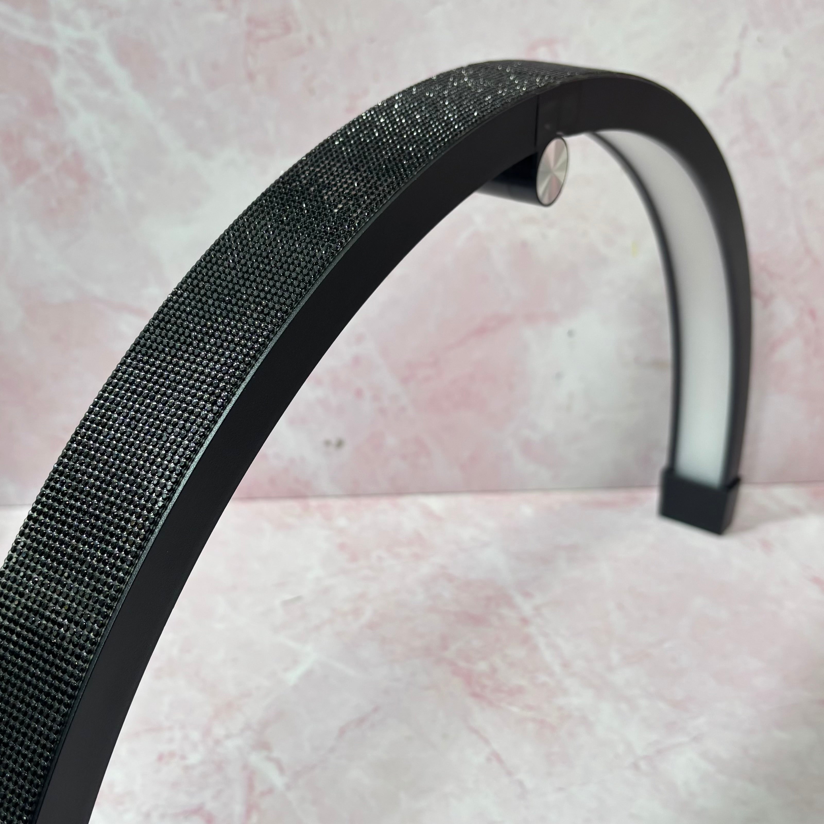 LÁMPARA LUNA MESA GLITTER NEGRA